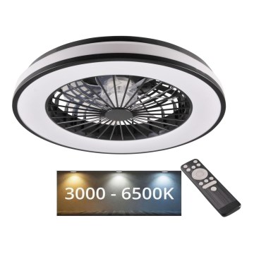 Plafón LED regulable con ventilador LED/48W/230V 3000-6500K + control remoto