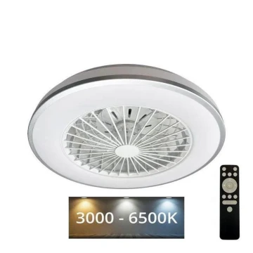 Plafón LED regulable con ventilador OPAL LED/48W/230V 3000-6500K + control remoto