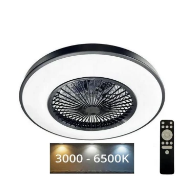 Plafón LED regulable con ventilador OPAL LED/72W/230V 3000-6500 + control remoto