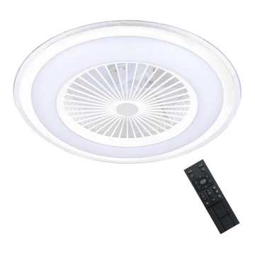 Plafón LED regulable con ventilador ZONDA LED/48W/230V 3000-6000K blanco + control remoto
