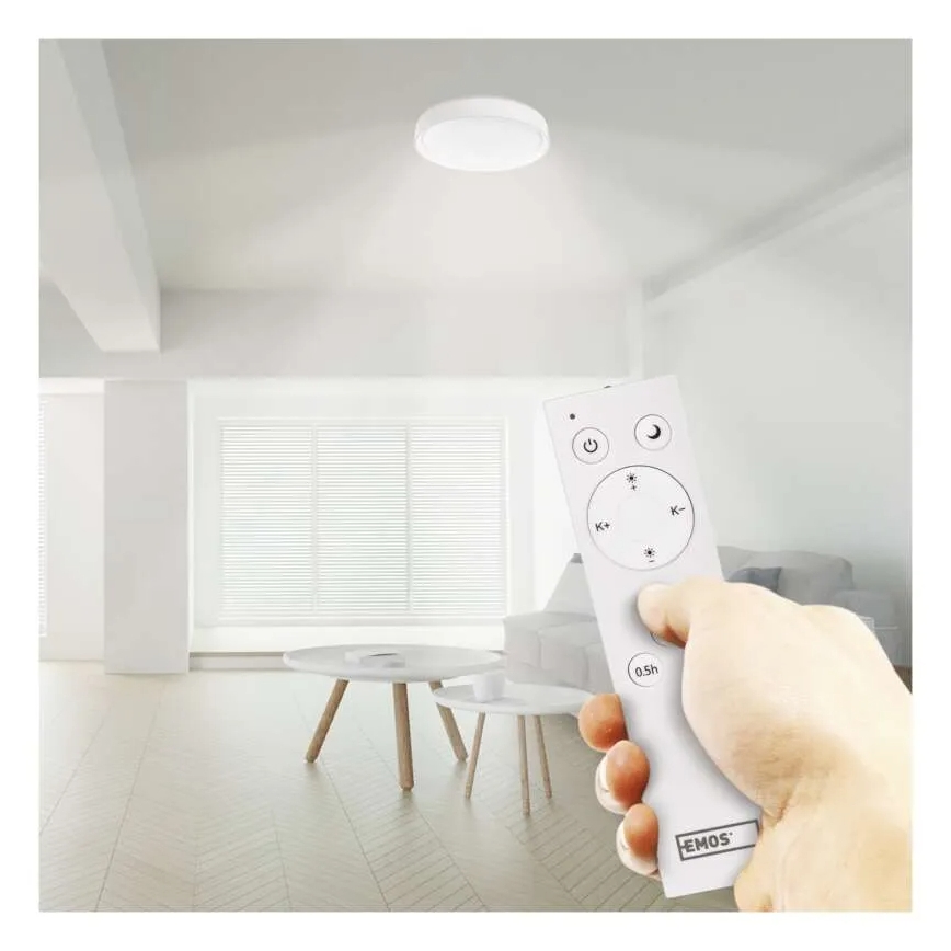 Plafón LED regulable GoSmart LED/30W/230V diá. 40 cm 2700-6500K Wi-Fi Tuya + control remoto