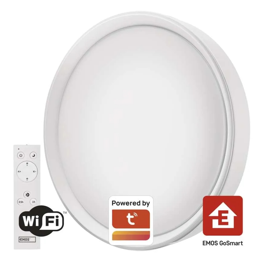 Plafón LED regulable GoSmart LED/30W/230V diá. 40 cm 2700-6500K Wi-Fi Tuya + control remoto