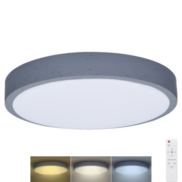 Plafón LED regulable GREY LED/48W/230V 3000-6500K gris diá. 38 cm + control remoto