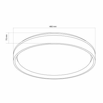 Luz de techo LED regulable para baño JADWIGA LED/72W/230V 3000-6000K IP44 + control remoto