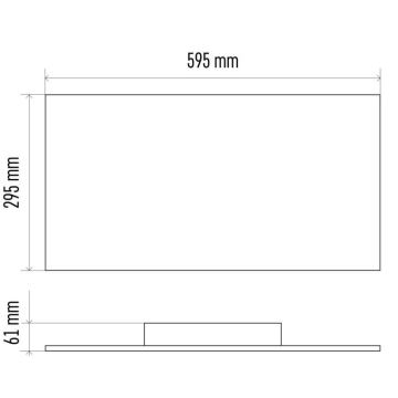 Plafón LED regulable LED/24W/230V 2700K-6000K rectángulo CRI 95 + control remoto