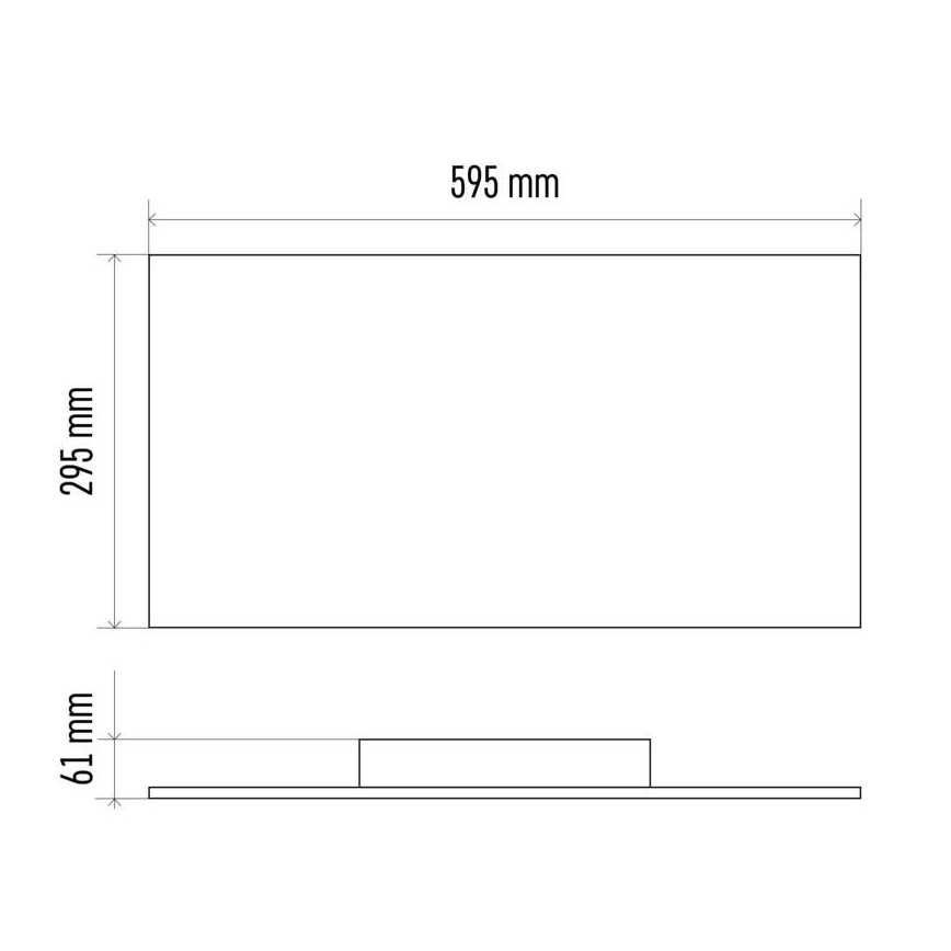 Plafón LED regulable LED/24W/230V 2700K-6000K rectángulo CRI 95 + control remoto