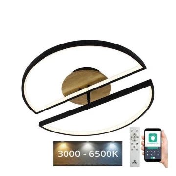 Plafón LED regulable LED/75W/230V 3000-6500K haya + control remoto