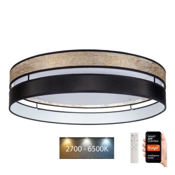 Plafón LED regulable LIMA LED/36W/230V 2700-6500K Wi-Fi Tuya + mando a distancia dorado/negro