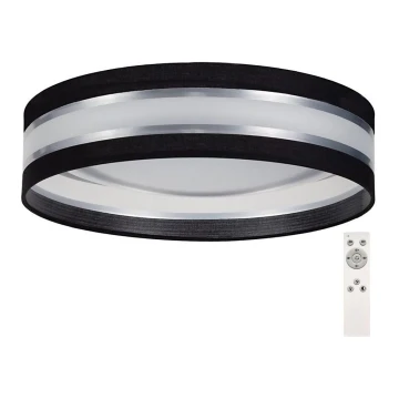 Plafón LED regulable SMART CORAL LED/24W/230V negro/plata + mando a distancia