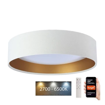 Plafón LED regulable SMART GALAXY LED/36W/230V 55 cm 2700-6500K Wi-Fi Tuya blanco/dorado + mando a distancia