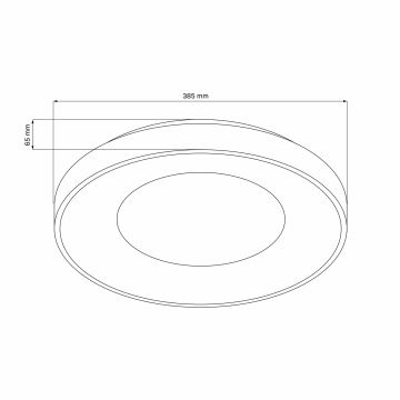 Luz de techo LED regulable para baño WITOLD LED/48W/230V 3000-6000K IP44 + control remoto