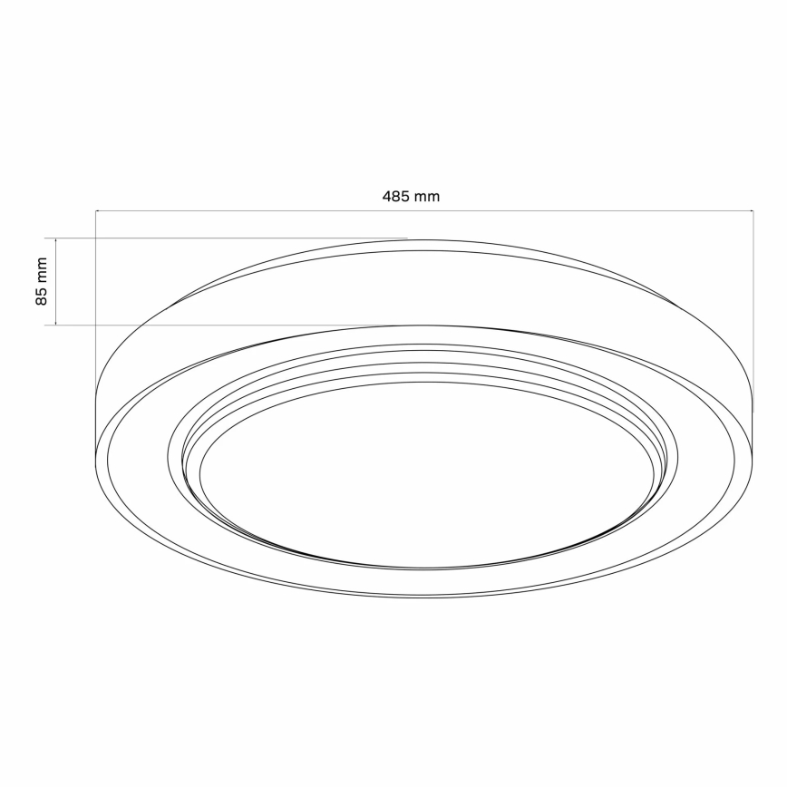 Luz de techo LED regulable para baño ZYGMUNT LED/72W/230V 3000-6000K IP44 + control remoto