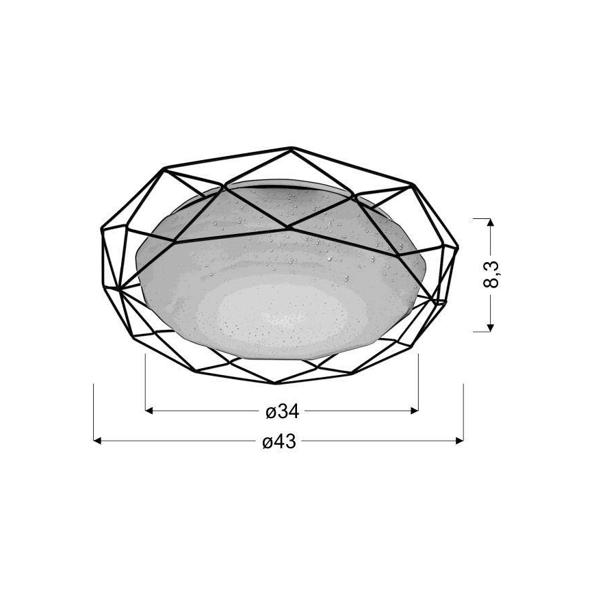 Plafón LED SVEN LED/24/230V negro