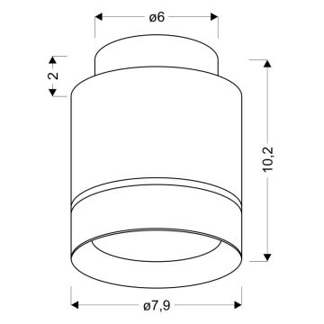 Plafón LED TUBA LED/12W/230V