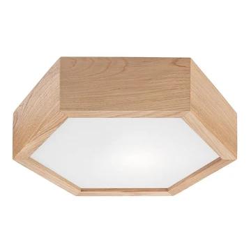 Plafón OAK HEX 1xE27/60W/230V diámetro 32 cm roble