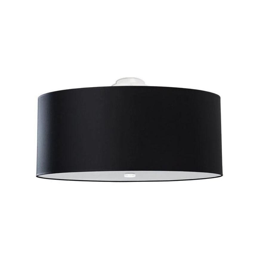 Plafón OTTO 6xE27/60W/230V diámetro 70 cm negro