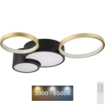 Plafón regulable ALIZEE LED/30W/230V 3000-6500K negro/dorado