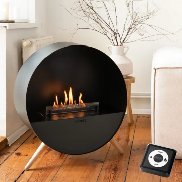 Planika - Chimenea BIO con control remoto 72,6x65 cm 2,5kW/230V negro