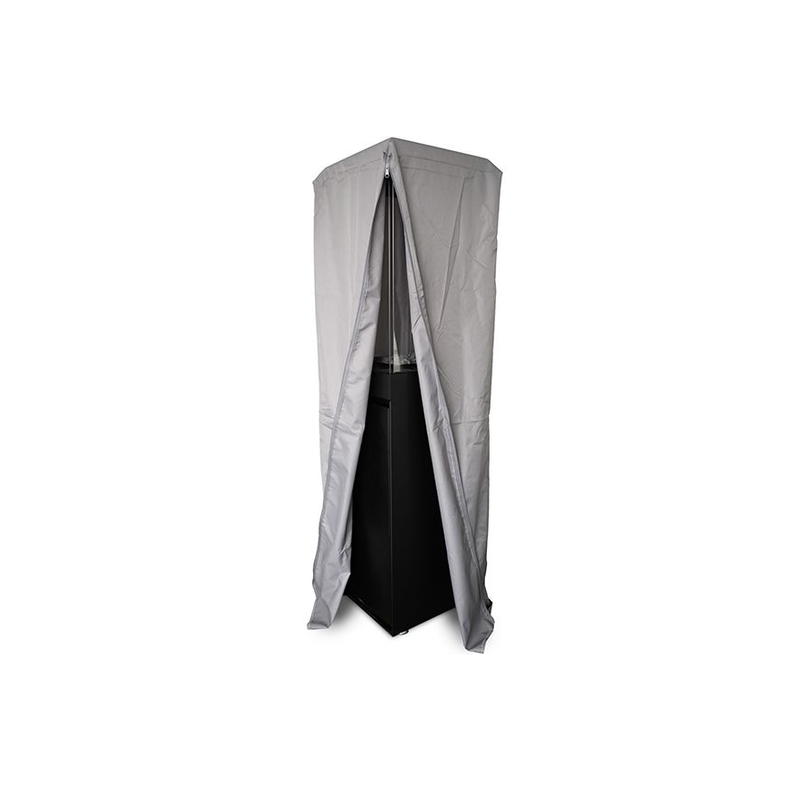 Planika - Chimenea de gas para exteriores 149,5x36 cm 8kW negro + funda protectora