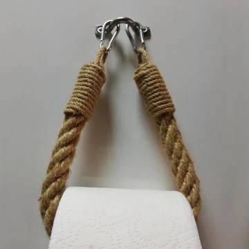 Portarrollos de cuerda BORU 22x14 cm marrón