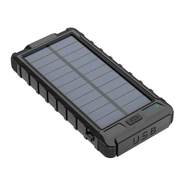 Power Bank con solar flashlight y compass 10000mAh 3,7V