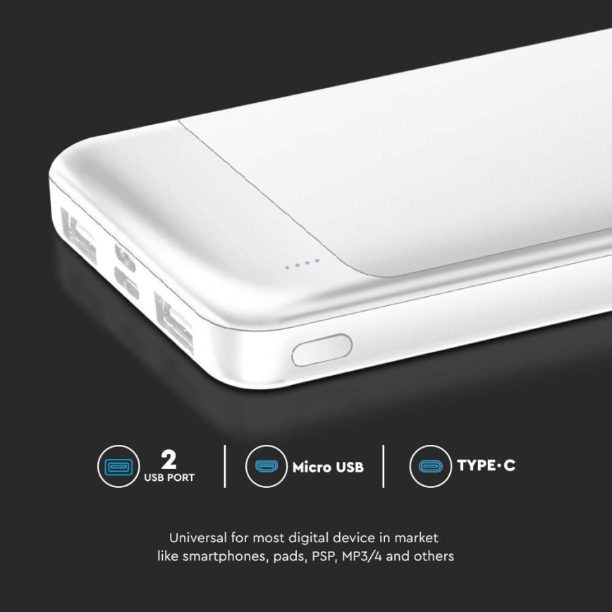 Power Bank Power Delivery 10000mAh/22,5W/5V blanco