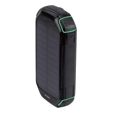 Power Bank solar con linterna Power Delivery 30000mAh/20W/5V negro