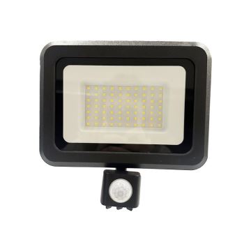 Proyector LED de exterior con sensor LED/50W/230V 4000K IP44 negro