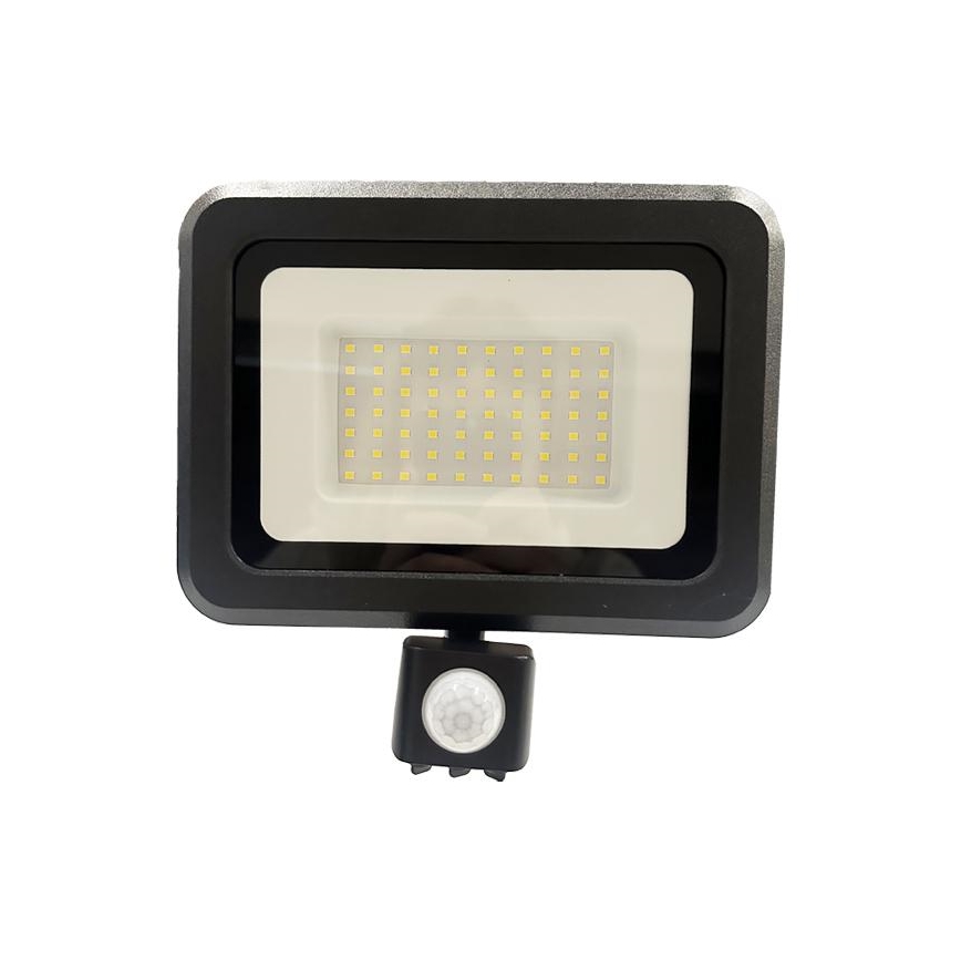 Proyector LED de exterior con sensor LED/50W/230V 4000K IP44 negro