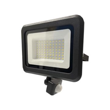 Proyector LED de exterior con sensor LED/50W/230V 4000K IP44 negro