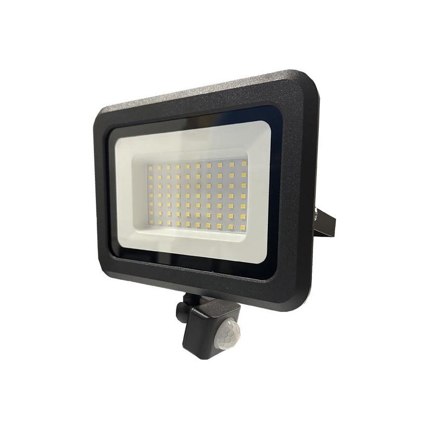 Proyector LED de exterior con sensor LED/50W/230V 4000K IP44 negro