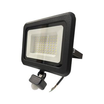 Proyector LED de exterior con sensor LED/50W/230V 4000K IP44 negro