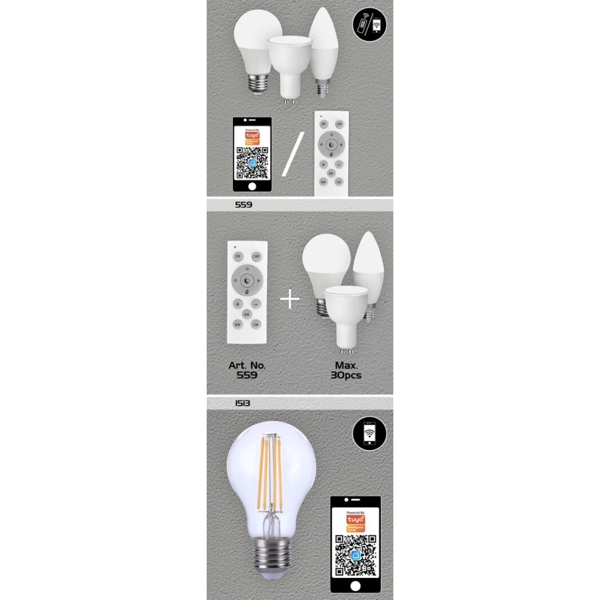 Rabalux - Bombilla LED RGB regulable GU10/5W/230V Wi-Fi 3000-6500K