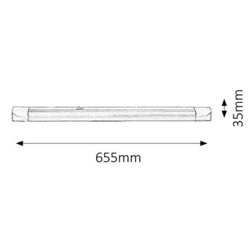 Rabalux - Iluminación para encimeras de cocina 1xG13/18W/230V 65,5 cm