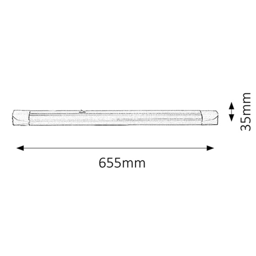 Rabalux - Iluminación para encimeras de cocina 1xG13/18W/230V 65,5 cm