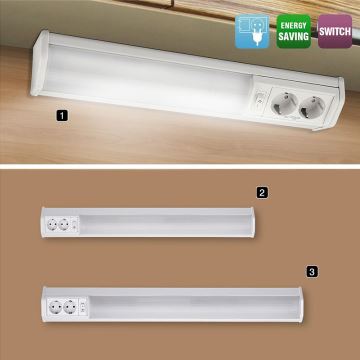 Rabalux - Iluminación para encimeras de cocina Con enchufes G13/15W/230V