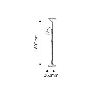 Rabalux 2708 - Lámpara de pie MARIAN 2xE27/60W/230V