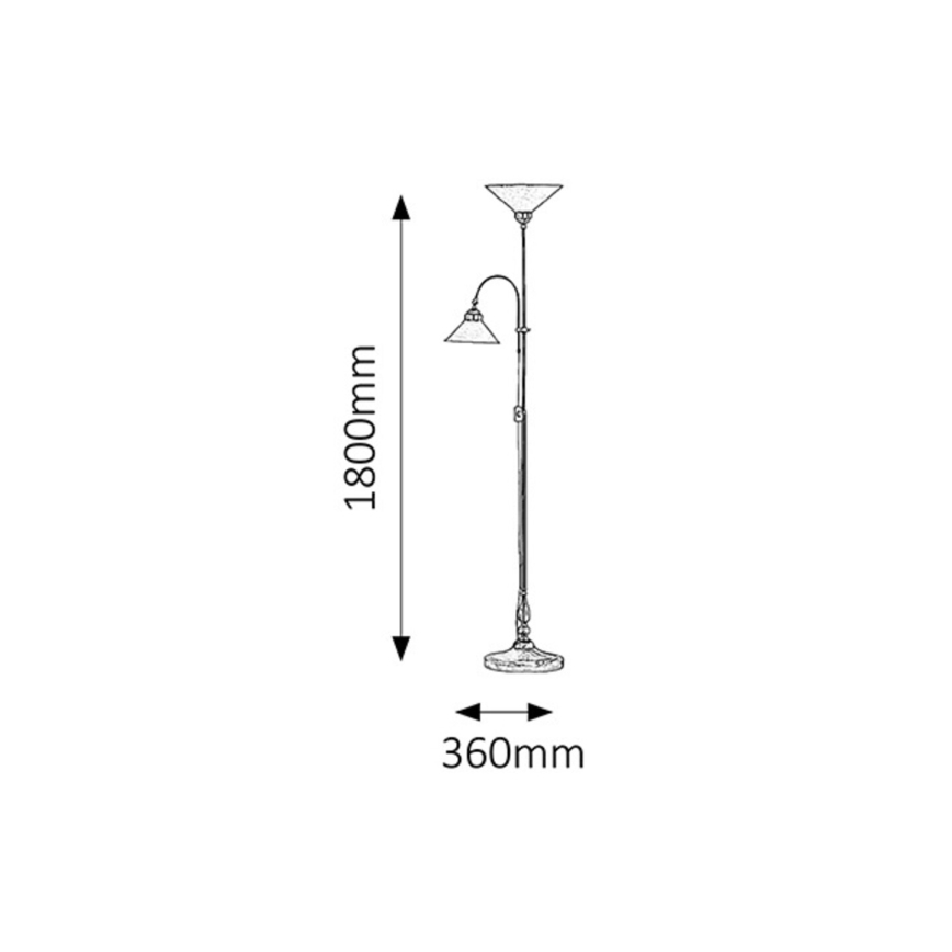 Rabalux 2708 - Lámpara de pie MARIAN 2xE27/60W/230V