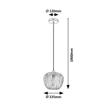 Rabalux - Lámpara colgante 1xE27/40W/230V