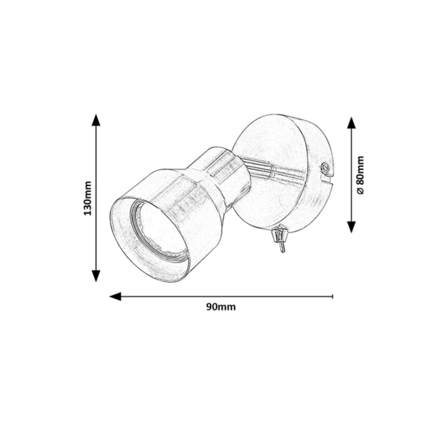 Rabalux - Foco de pared 1xGU10/50W/230V