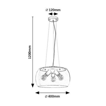 Rabalux - Lámpara colgante 3xE27/40W/230V