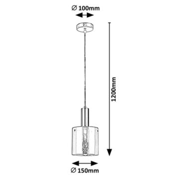 Rabalux - Lámpara colgante DONATI 1xE27/60W/230V