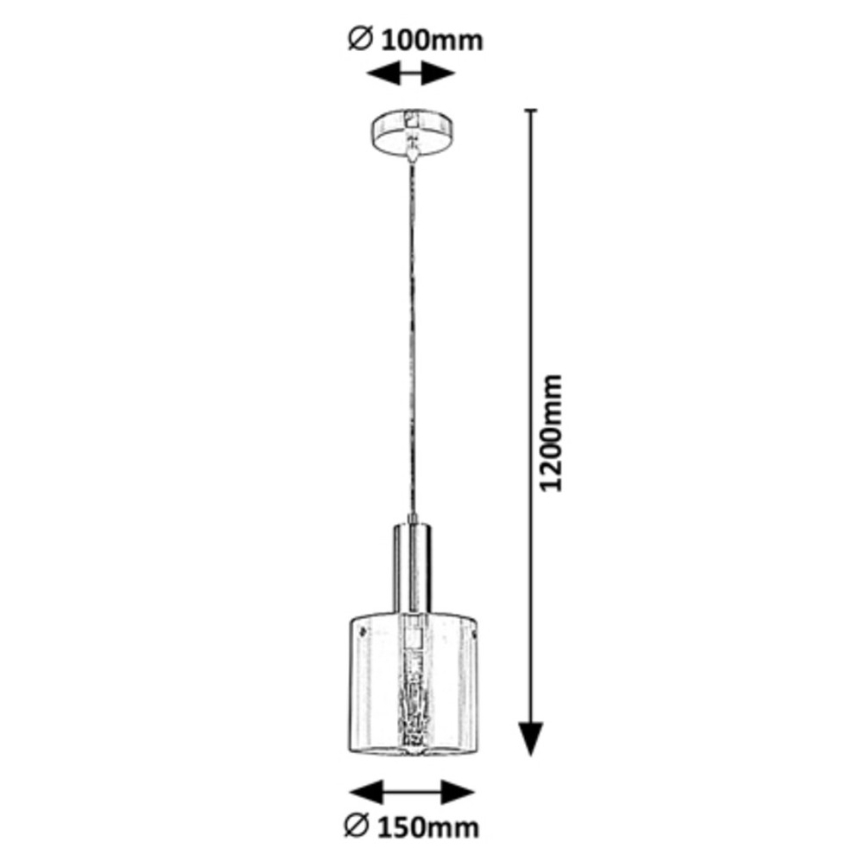 Rabalux - Lámpara colgante DONATI 1xE27/60W/230V