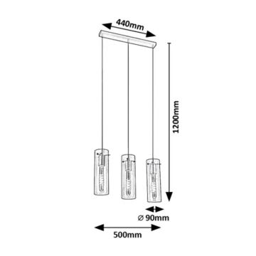 Rabalux - Lámpara colgante 3xE27/40W/230V