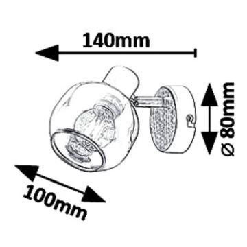 Rabalux 5397 - Foco de pared SALAZAR 1xE14/40W/230V