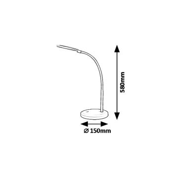 Rabalux 5429 - LED Lámpara de mesa regulable táctil TIMOTHY LED/7,5W/230V