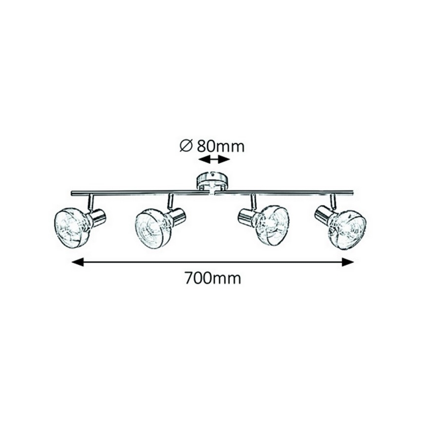 Rabalux 5550 - Foco HOLLY 4xE14/40W/230V dorado