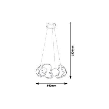 Rabalux - Araña LED colgante LED/38W/230V