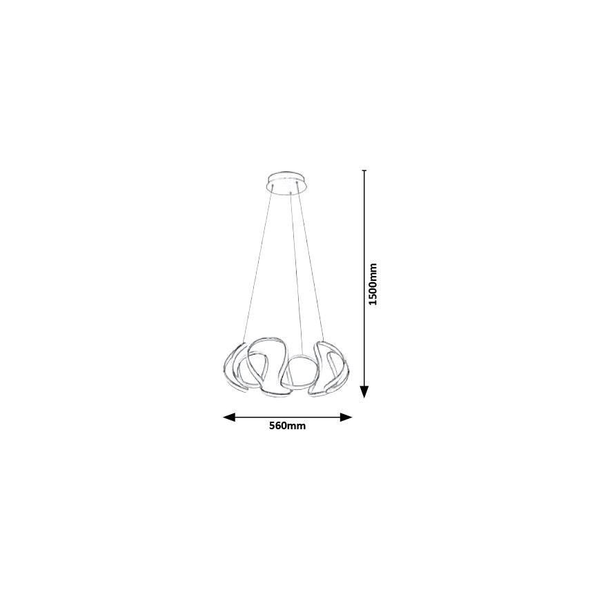 Rabalux - Araña LED colgante LED/38W/230V