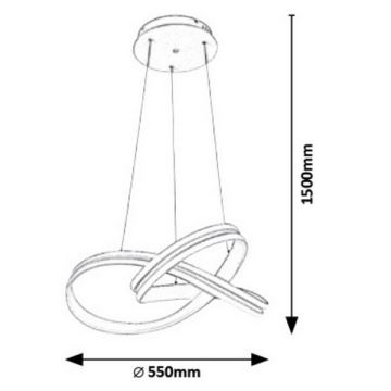 Rabalux - Araña LED colgante LED/60W/230V